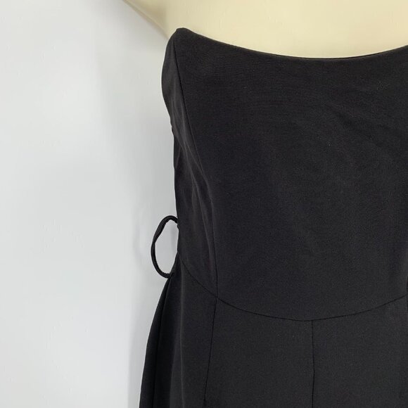 Superdown Naomi Jumpsuit black strapless MISSING BELT new Small S - Picture 3 of 5
